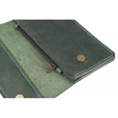 Кошелек - клатч Clutch зеленый Crazy 